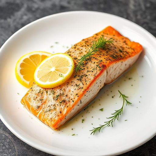 Baked Salmon with Lemon and Dill